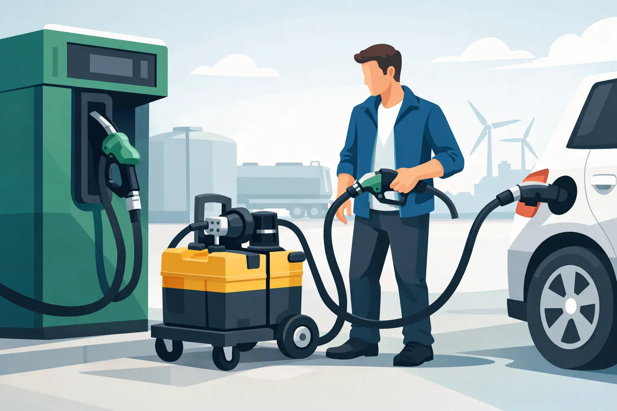 Dieselpump dunk: tanka utan tunga lyft