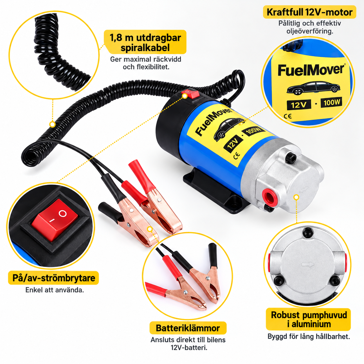 FuelMover™ OilTransfer - Serva bilen utan oljekladdet.