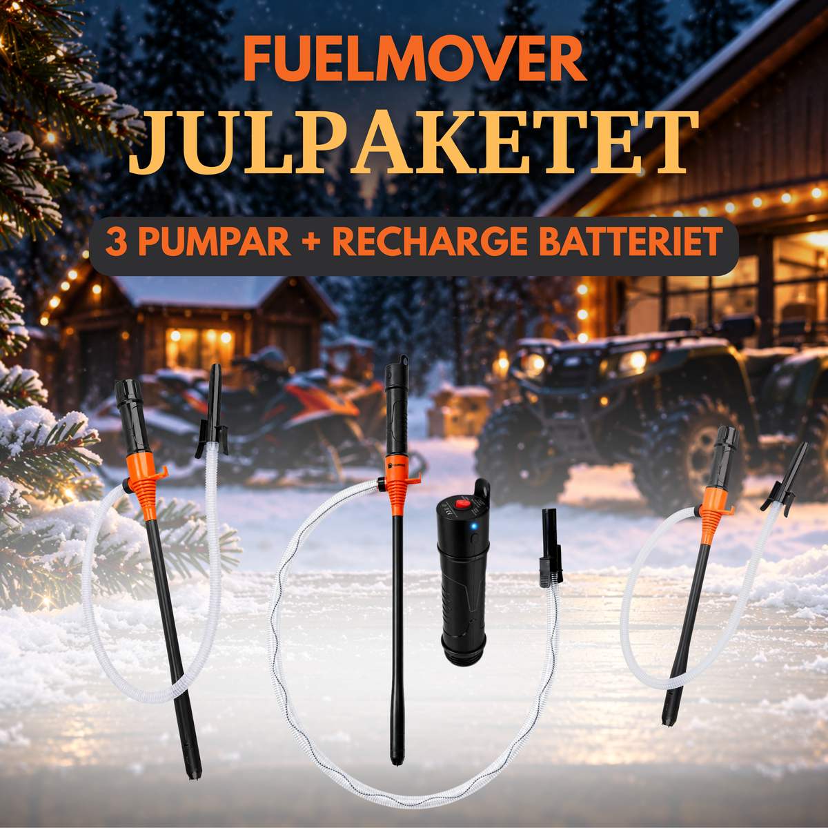 FuelMover™ Julpaketet – Alla pumpar + Recharge-batteriet